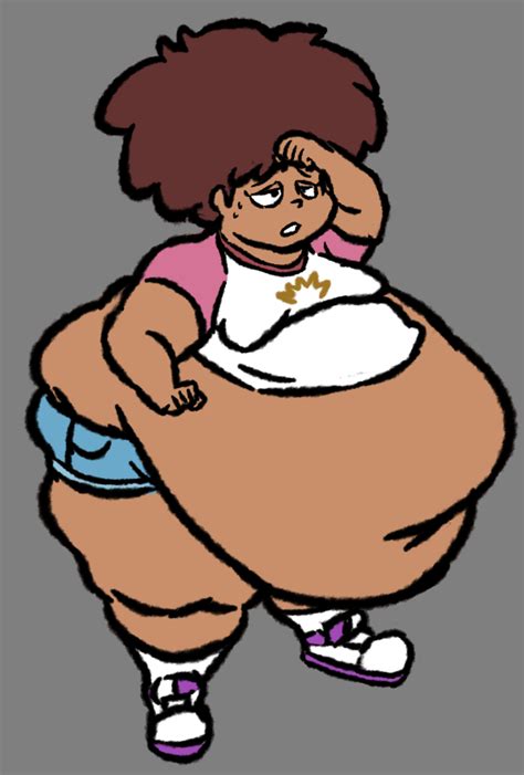 Curveybooru 1girl Amphibia Anne Boonchuy Big Breasts Brown Hair Brown Skin Clothes Too Small