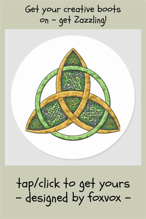 Celtic Trinity Knot Classic Round Sticker In 2020 Celtic