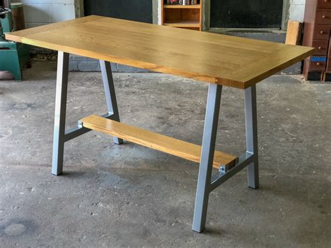Breadboard End White Oak Kitchen Table — Sallie Plumley Studio Custom