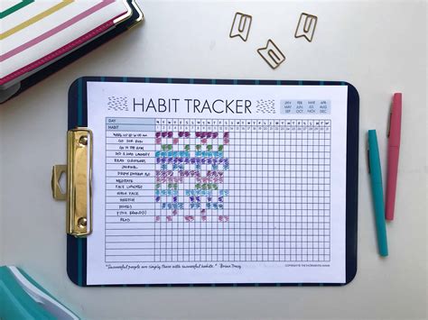 Daily Habit Tracker Printable Free