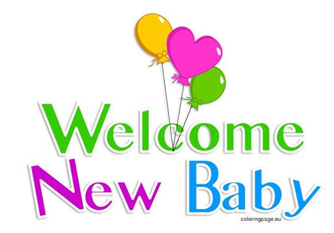 Welcome New Baby Coloring Page