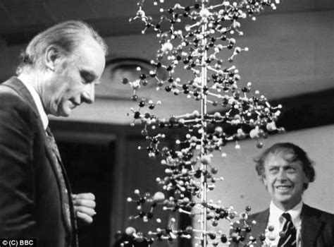 Cambridge Scientists Francis Crick On The Left And James Watson With