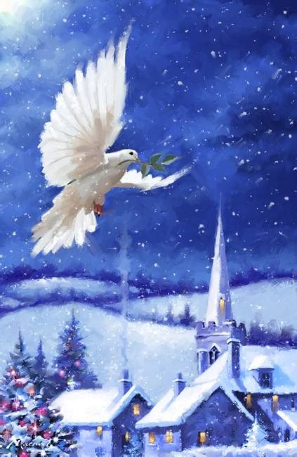 Dove Of Peace By Art Licensing Watercolor Christmas Cards