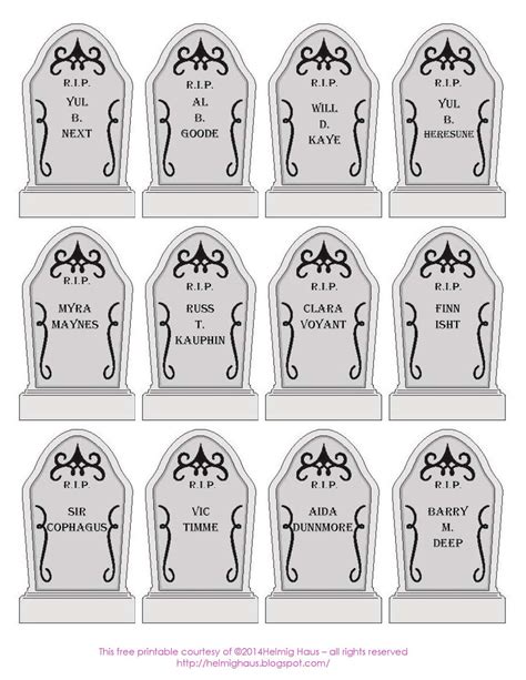 Helmighaus Free Halloween Party Table Labels
