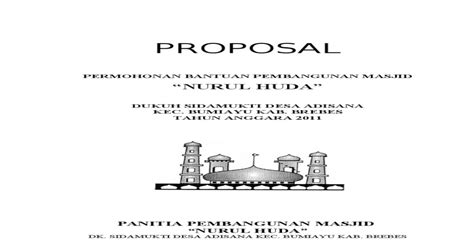 Proposal Renovasi Mushola Nurul Huda Adisana Bumiayu Pdf Document