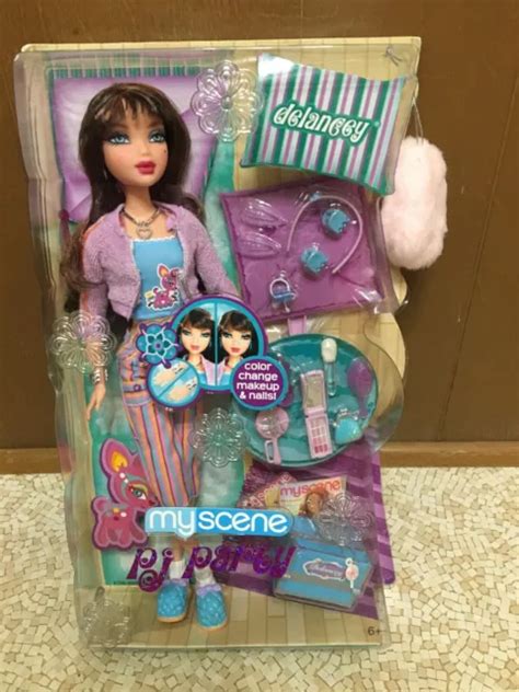 2007 Barbie My Scene Pj Party Delancey Doll Brunette Hair Rare 16999 Picclick