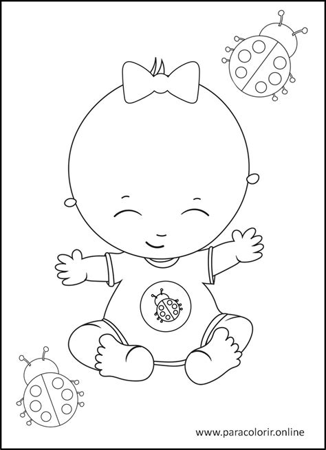 Desenhos de Bebê para Colorir Para Colorir