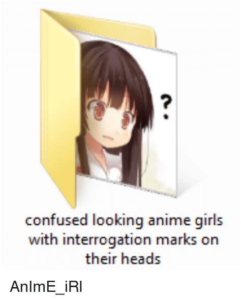 Confused Looking Anime Girls With Interrogation Marks On Their Heads