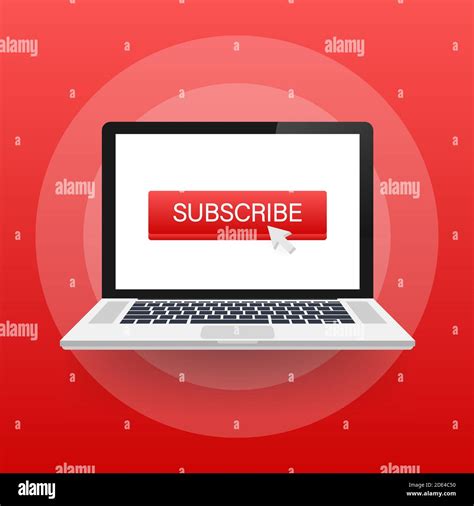 Subscribe Button Icon Vector Stock Illustration Business Concept