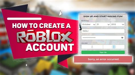 How To Create A Roblox Account Youtube