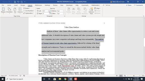 Apa Format In Ms Word Youtube