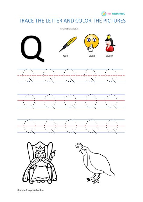 Alphabet Tracing Letter Qq Free Preschool