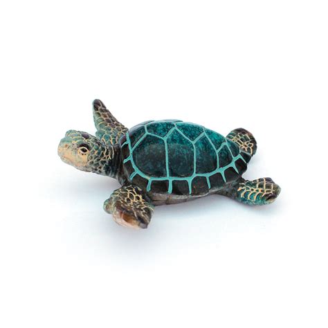 35 Blue Resin Sea Turtle Figurine Nautical Sea Decor California