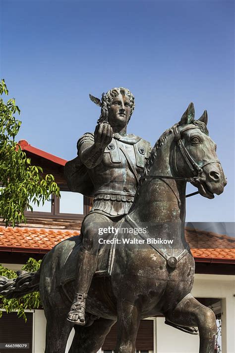 Greece Pella Statue Of Alexander The Great High Res Stock Photo Getty