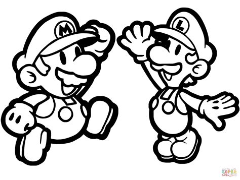 Mario coloring pages helps kids and adults love their favorite game characters even more. Paper Mario and Luigi coloring page | Free Printable ...