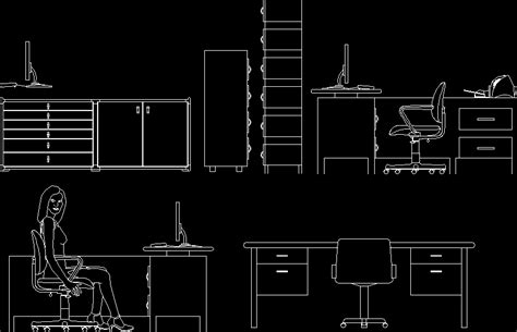 Elevation Of Office Furniture In Autocad Cad 23635 Kb Bibliocad