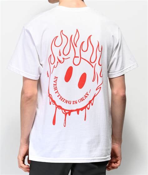 A Lab Everything Is Okay White T Shirt Zumiez Trendy Shirt Designs