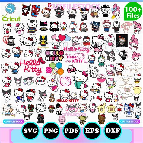 Hello Kitty Svg Bundle Hello Kitty Svg Png Sanrio Characters Svg Cricut