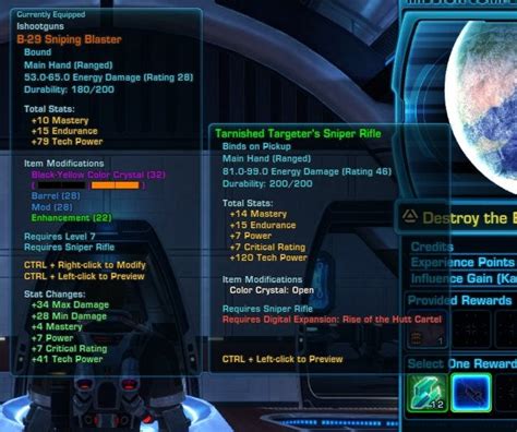 General discussion & technical issues. Rise of the Hutt Cartel weapons pre-level 50 : swtor