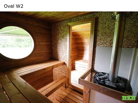 W2 Oval Shaped Sauna Kit Suitable For 4 5 Persons Bzb Cabins Diy