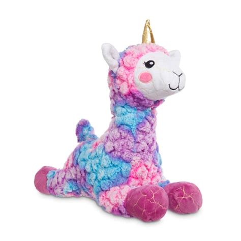 Leaps And Bounds Ruffest And Tuffest Llama Corn Tough Plush Dog Toy With