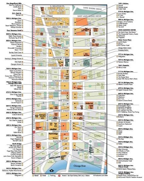 Map Of Shops Magnificent Mile My Style Pinterest Chicago
