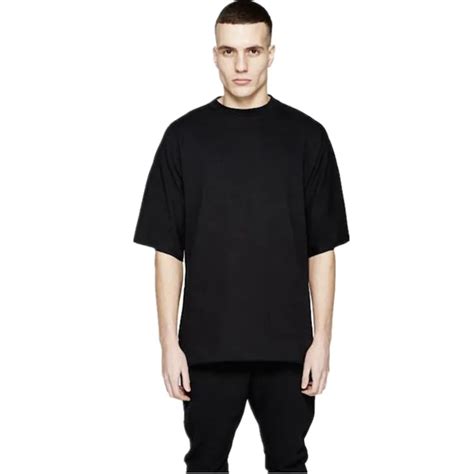 Men Kanye West Oversized Blank Tshirt Hip Hop 2017 New Short Sleeve Tee Shirts Male Summer Tops