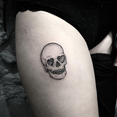 Small skull tattoo skull hand tattoo skull tattoo design tattoo designs men trendy tattoos popular tattoos tattoos for guys tattoos for women cool tattoos. Variation of heart eyes skull. Same placement. | Skull ...