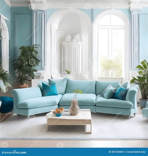 Embrace the Modern Elegance of a Light Blue Sofa: Contemporary Interior
