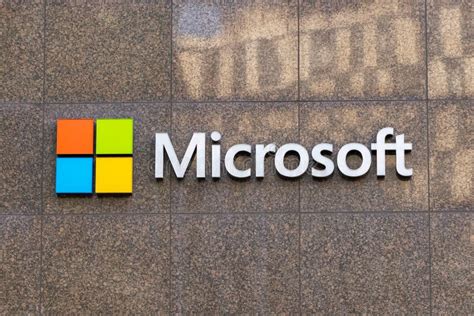 Signage Of Microsoft Company The Microsoft Technology Center Detroit