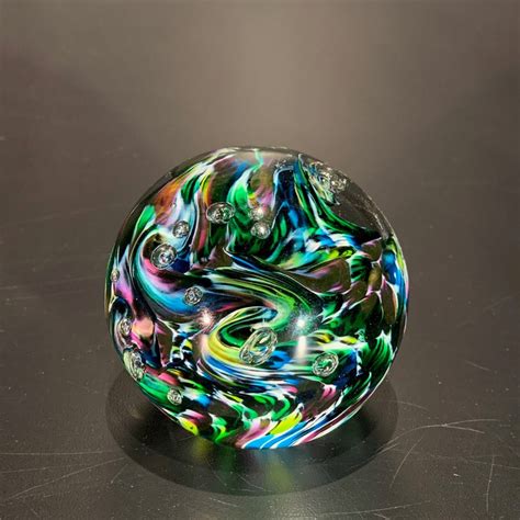 Northern Lights Rd Hand Blown Glass Paperweights Etsy
