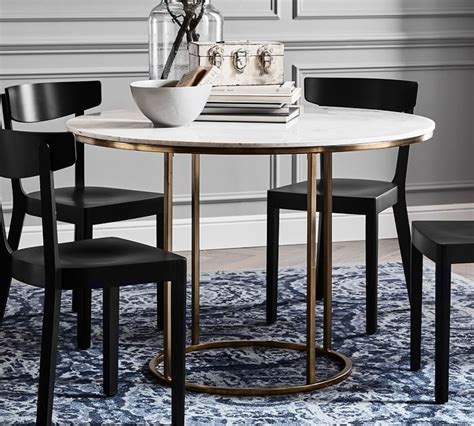 Delaney Round Marble Pedestal Dining Table Marble Pedestal Dining