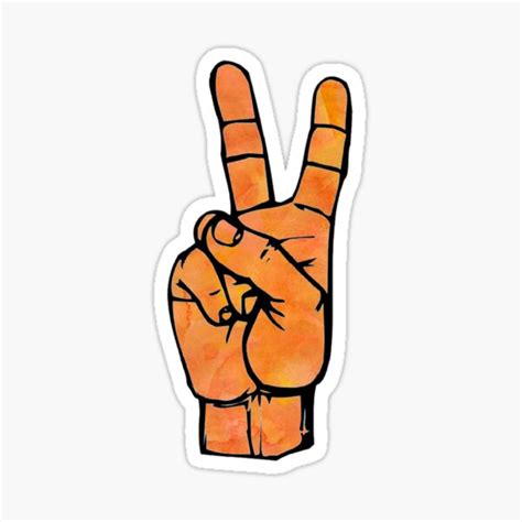 Peace Fingers Stickers Redbubble