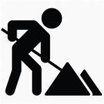 Icon Construction Digging Dig Shovel Clipart Worker