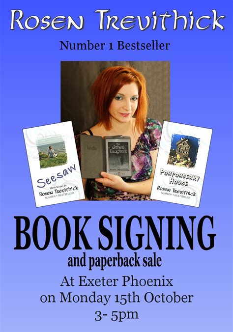 Book Signing Event On 15th October At Exeter Phoenix Rosen Trevithick
