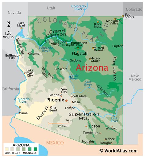 Geography Of Arizona World Atlas