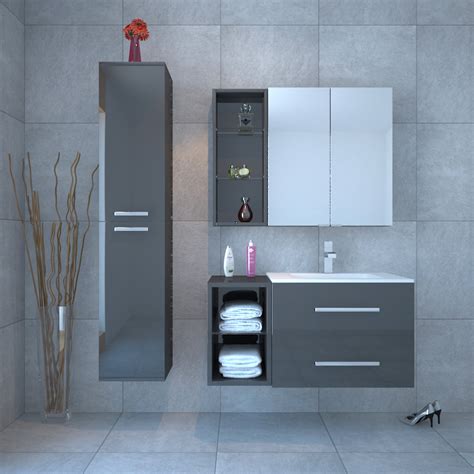 10 best bathroom vanity suites of september 2020. Sonix Bathroom Furniture Vanity Suite Grey Buy Online at ...