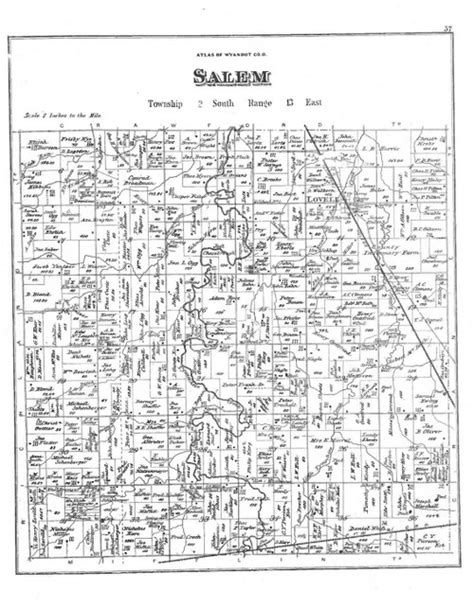 Salem Ohio 1879 Old Town Map Reprint Wyandot County Atlas 41 Old
