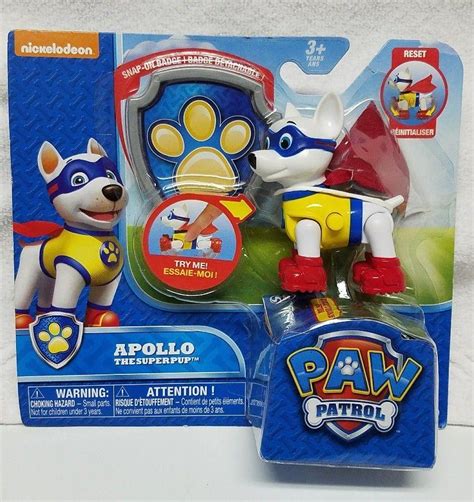 Paw Patrol Apollo The Super Pup Action Pup And Snap On Badge Ages 3 By