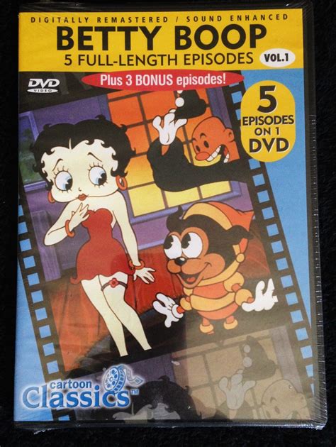 Betty Boop Vol 1 Dvd 5 Full Length Episodes Plus 3 Cartoon