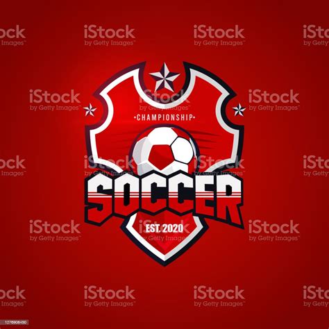 Ilustración De Soccer Football Badge Logo Design Plantillas Sport Team