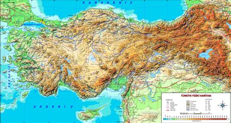 Türkiye nin kıvrımlı kırıklı ve volkanik dağlarını haritada