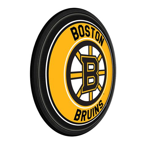 Boston Bruins Round Slimline Illuminated Wall Sign