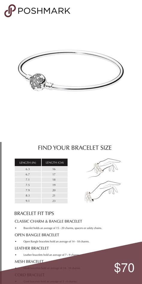 Pandora Jewelry Ring Size Chart