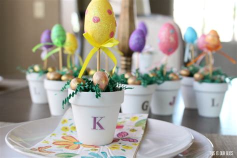 Diy Easter Egg Topiary Placecards This Is Our Bliss