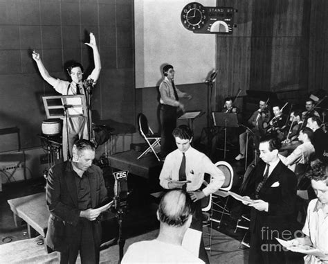 Orson Welles Rehearsing Radio Broadcast Photograph By Bettmann Fine