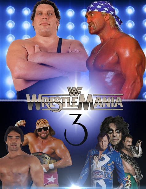 Wwe Ppv Poster Wrestlemania 3 Wrestling Superstars Wrestling Stars