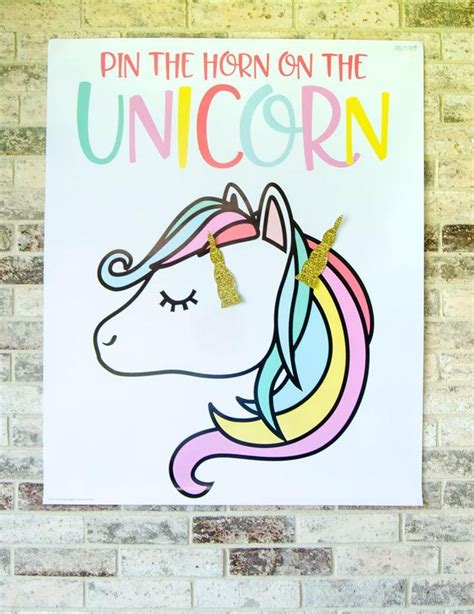 Pin The Horn On The Unicorn Game Printable Instant Download By Lindi