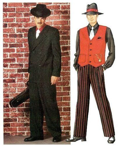 Gangster Costume 1920s Mens Fancy Dress Outfit 20s Zoot Suit Adults New