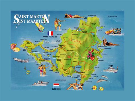 Map Of St Martin Mapa De Las Playas De St Martin St Maarten St Images